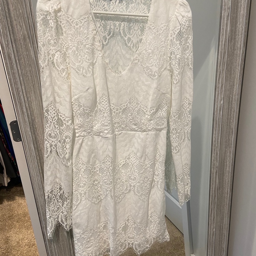 White Lace Cocktail Dress